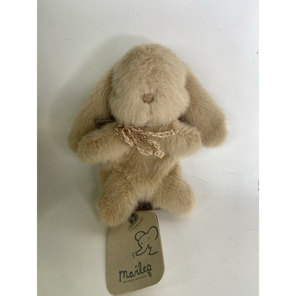 Maileg Bunny Rabbit Mini Plush Stuffed Animal Toy 4in Beige Tan NEW